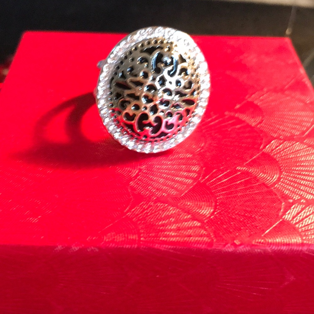 Lia Sophia Silver Ring With a Hammered Look